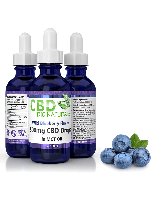 CBD Bionaturals full spectrum hemp in wild blueberry flavor